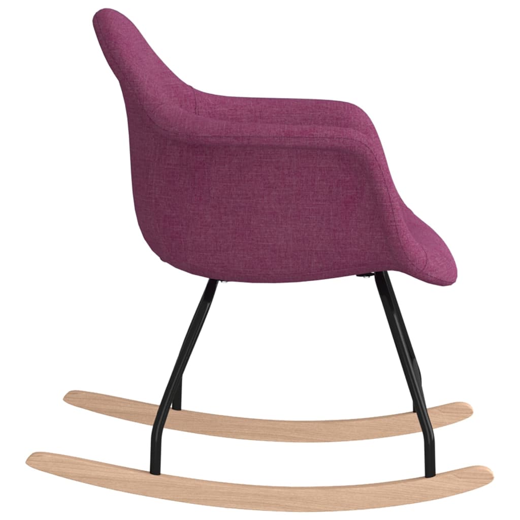 vidaXL Chaise à bascule Violet Tissu