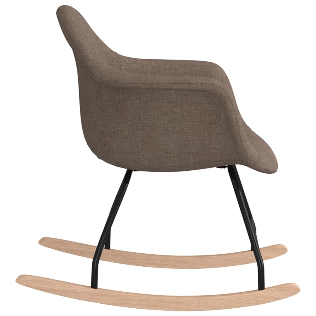 vidaXL Chaise à bascule Taupe Tissu