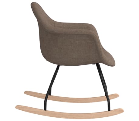 vidaXL Chaise à bascule Taupe Tissu