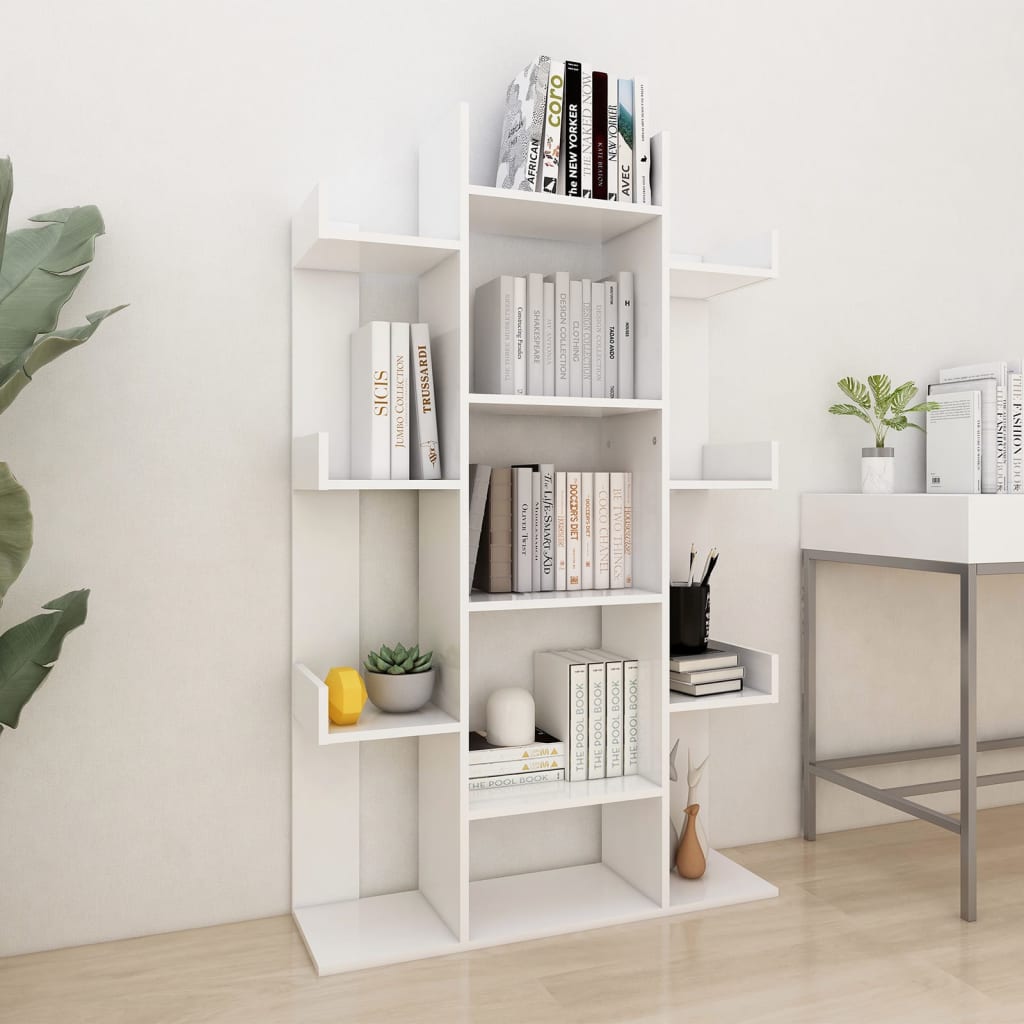 Bücherregal Weiß 86x25,5x140 cm Holzwerkstoff | Stepinfit.de