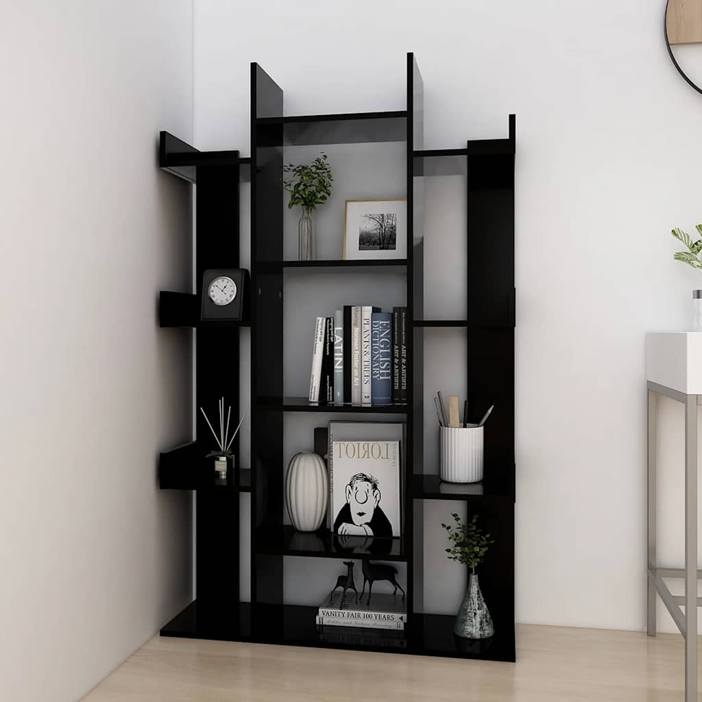 

vidaXL Boekenkast 86x25,5x140 cm spaanplaat zwart
