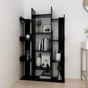 vidaXL Biblioth&egrave;que Noir 86x25,5x140 cm Bois d&rsquo;ing&eacute;nierie
