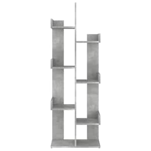 Knihovna betonově šedá 48 x 25,5 x 140 cm kompozitní dřevo - obrázek 3