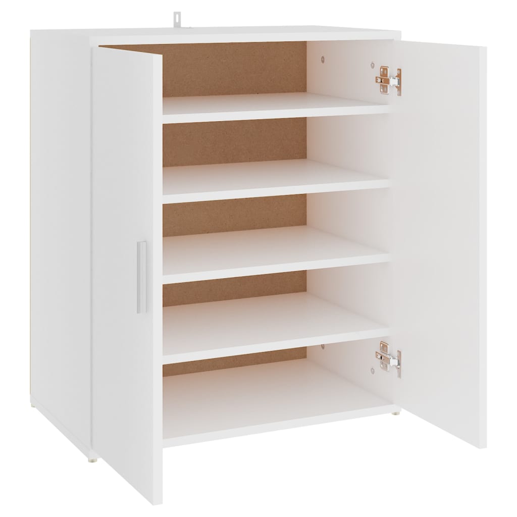 vidaXL Botník bílý 60 x 35 x 70 cm kompozitní dřevo