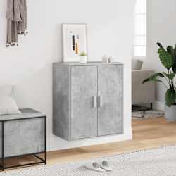 vidaXL Armoire &agrave; chaussures Gris b&eacute;ton 60x35x70 cm Bois d&rsquo;ing&eacute;nierie