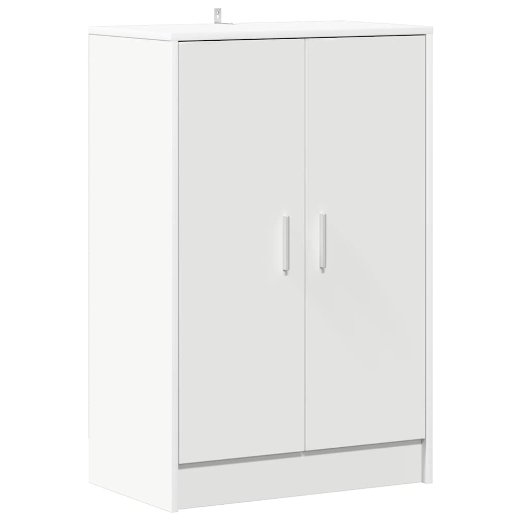 vidaXL Botník bílý 60 x 35 x 92 cm kompozitní dřevo