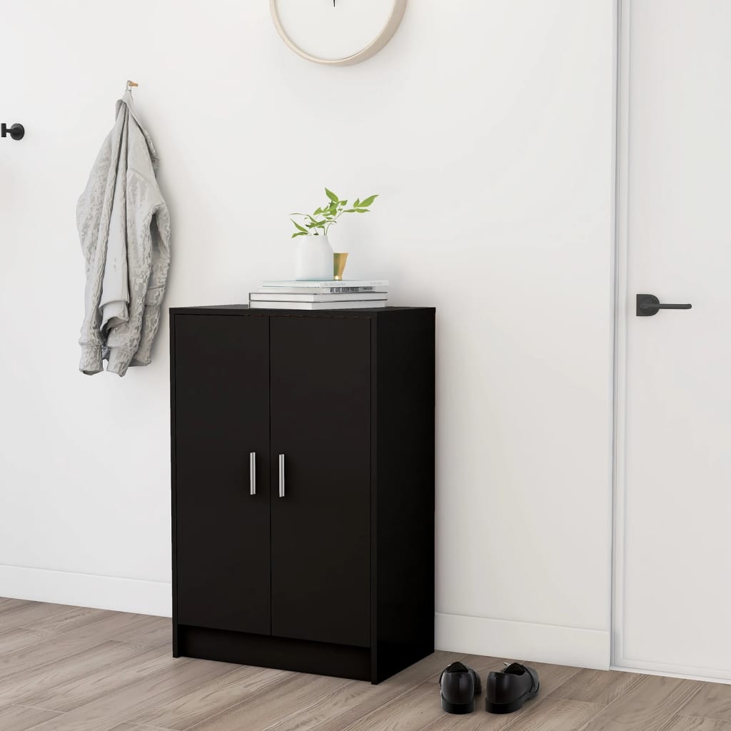 

vidaXL Schoenenkast 60x35x92 cm spaanplaat zwart