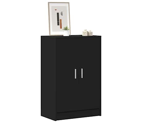 vidaXL Schoenenkast 60x35x92 cm bewerkt hout zwart