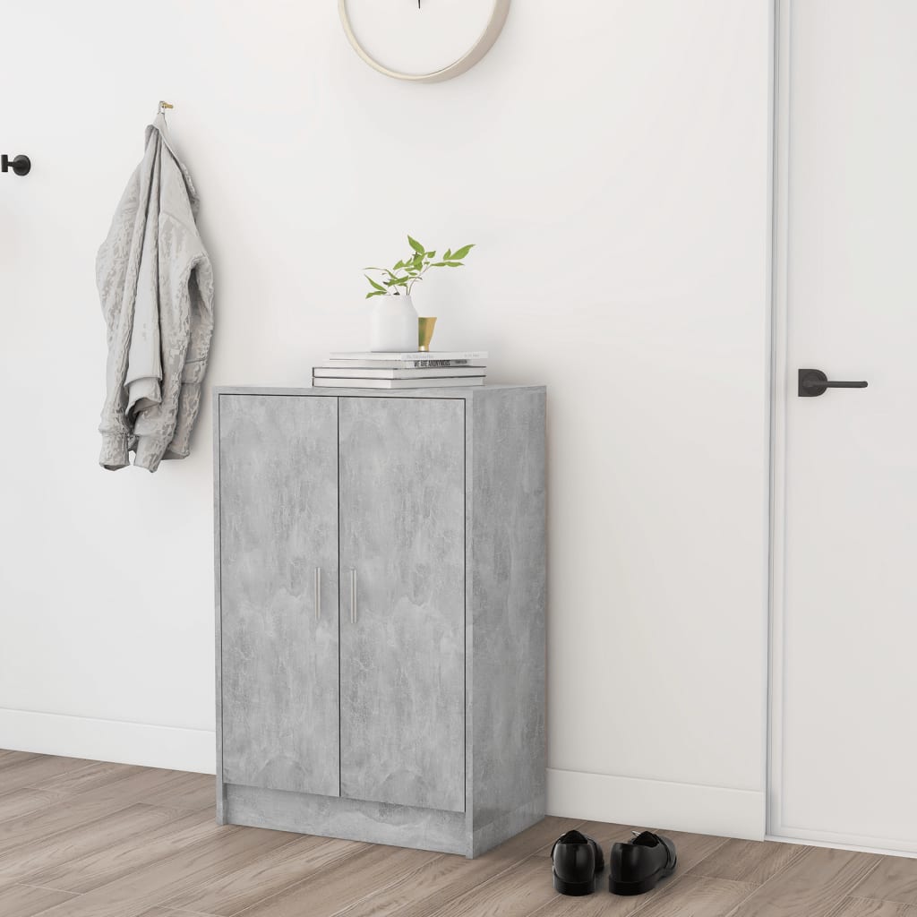 

vidaXL Schoenenkast 60x35x92 cm spaanplaat betongrijs