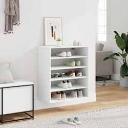 vidaXL Armoire &agrave; chaussures Blanc 60x35x70 cm Bois d&rsquo;ing&eacute;nierie