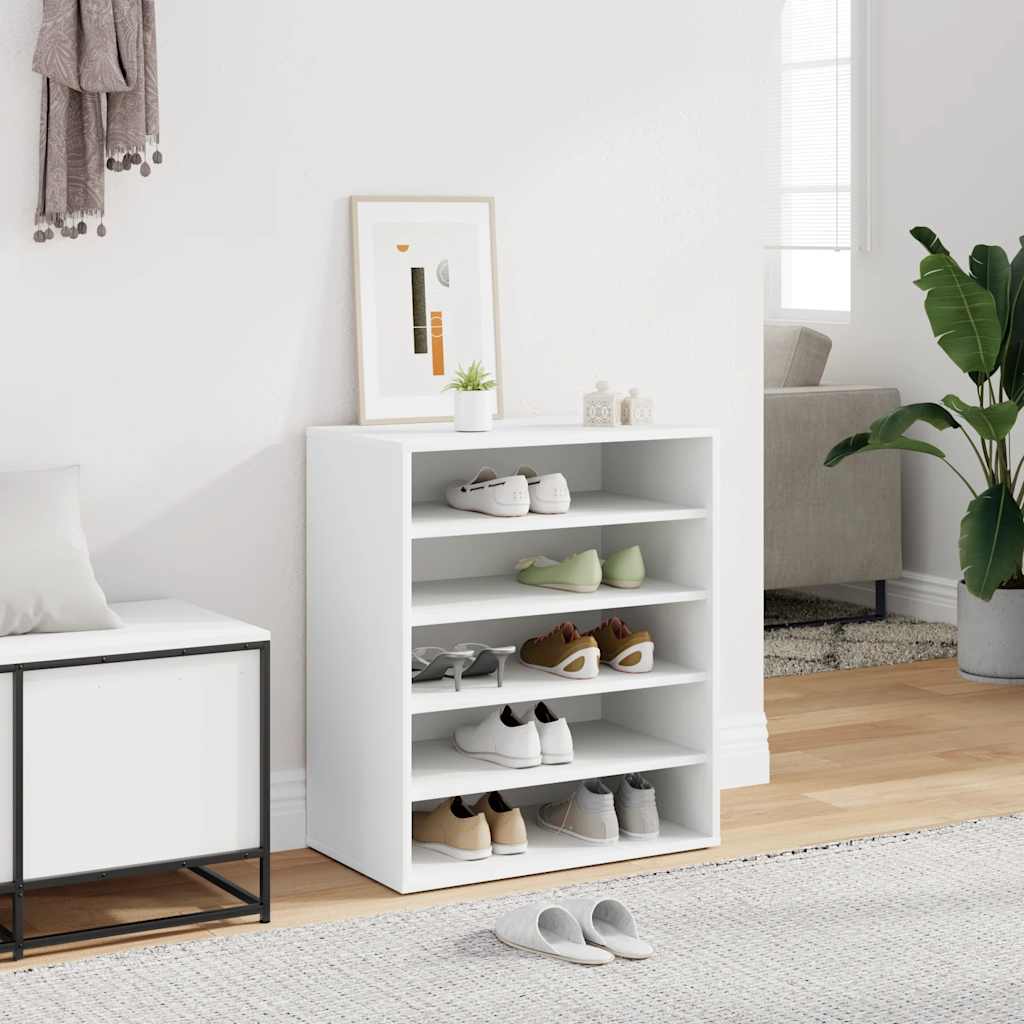 vidaXL Schuhschrank Weiß 60x35x70 cm Holzwerkstoff