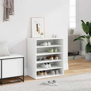 Omarica za čevlje bela 60x35x70 cm iverna plošča