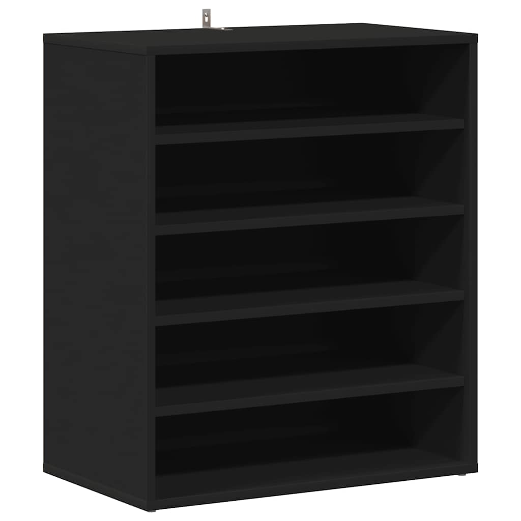 vidaXL Botník černý 60 x 35 x 70 cm kompozitní dřevo