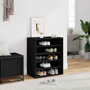 Omarica za čevlje črna 60x35x70 cm iverna plošča
