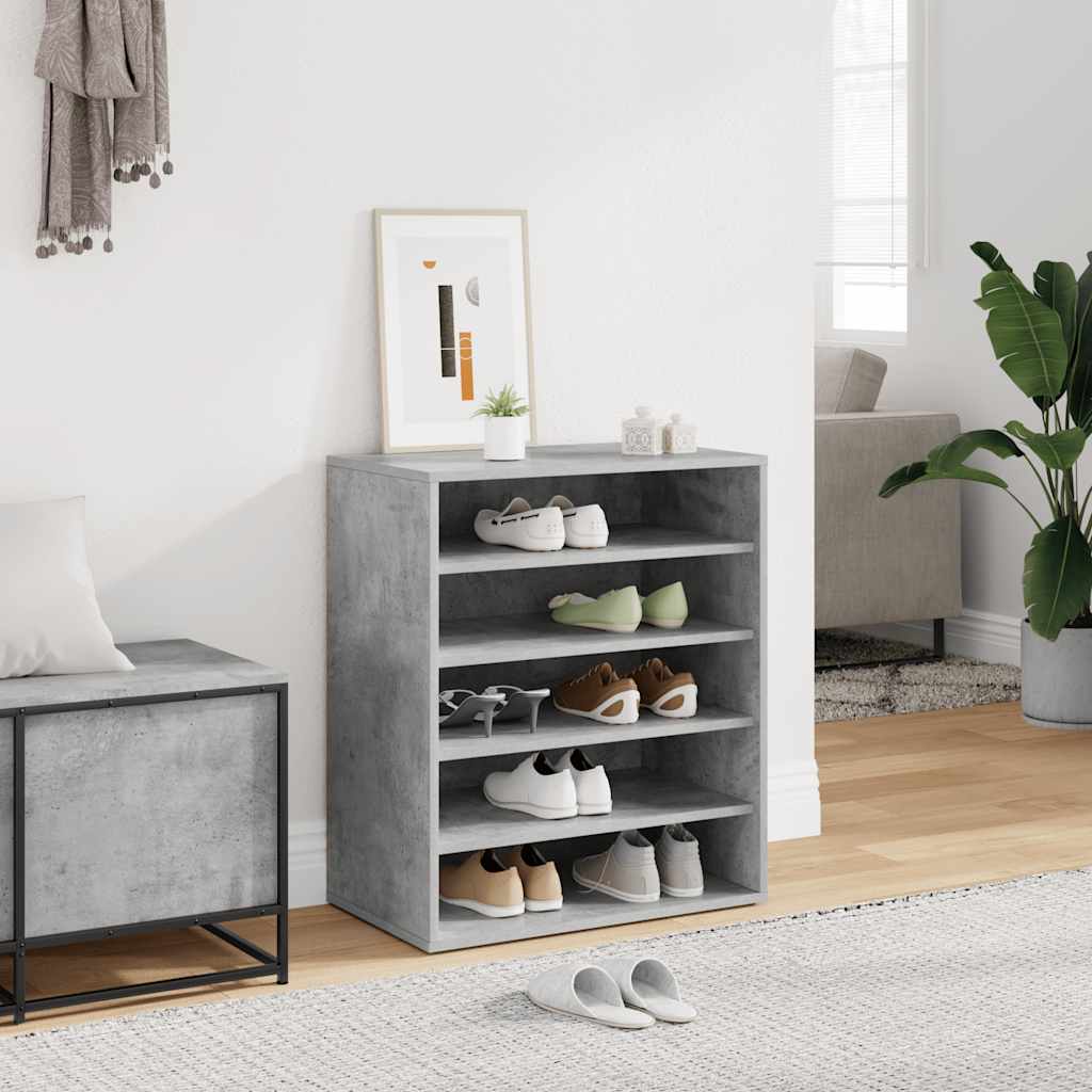 vidaXL Szafka na buty, szaro betonu, 60x35x70 cm