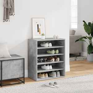 Omarica za čevlje betonsko siva 60x35x70 cm iverna plošča