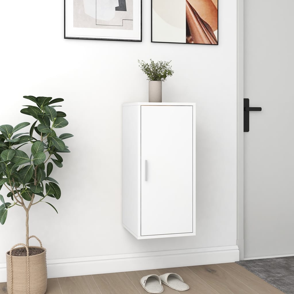 

vidaXL Schoenenkast 32x35x70 cm spaanplaat wit