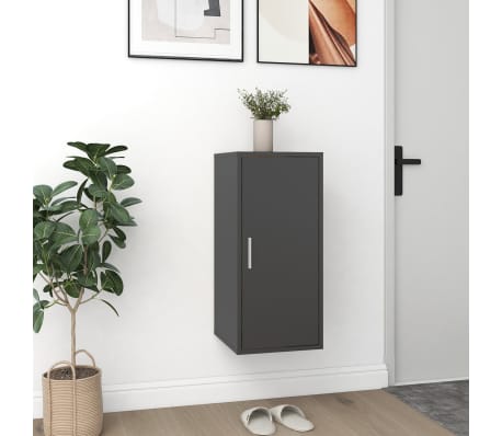 vidaXL Shoe Cabinet Grey 32x35x70 cm Engineered Wood