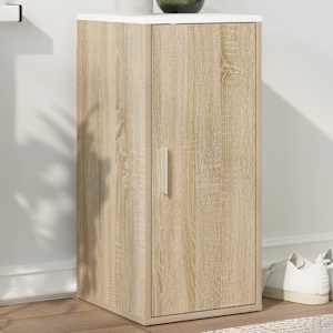 vidaXL Spintelė batams, baltos/sonoma ąžuolo spalvos, 32x35x70cm, MPD