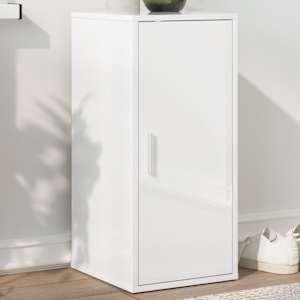 vidaXL Spintelė batams, balta, 32x35x70cm, apdirbta mediena, blizgi