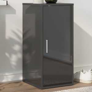 vidaXL Spintelės batams, 2vnt., pilkos, 32x35x70cm, MDP, ypač blizgios