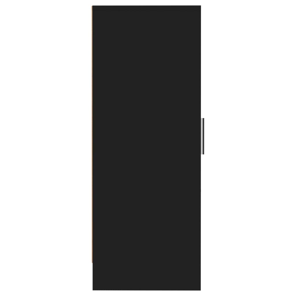 Szafka na buty, czarna, 32x35x92 cm, płyta wiórowa