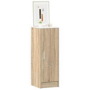 vidaXL Spintelė batams, baltos/sonoma ąžuolo spalvos, 32x35x92cm, MDP