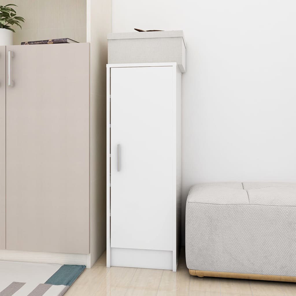 

vidaXL Schoenenkast 32x35x92 cm spaanplaat hoogglans wit