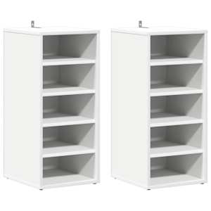 vidaXL kingakapid 2 tk, valge, 31,5 x 35 x 70 cm, tehispuit