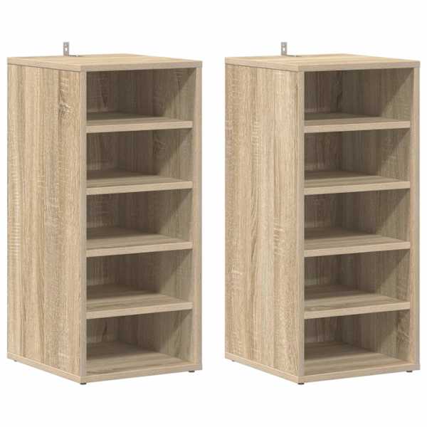 vidaXL kingakapid 2 tk, Sonoma tamm, 31,5 x 35 x 70 cm, tehispuit