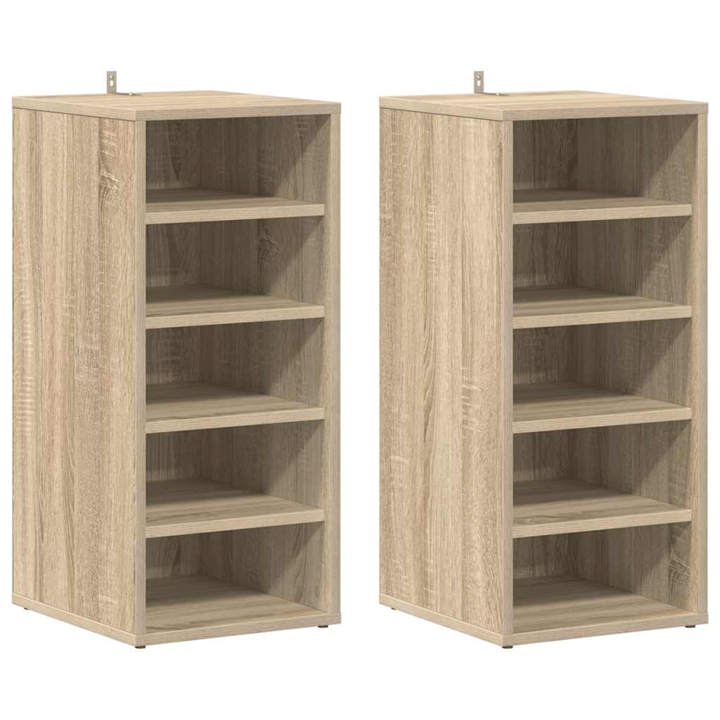 vidaXL Botníky 2 ks dub sonoma 31,5 x 35 x 70 cm kompozitní dřevo
