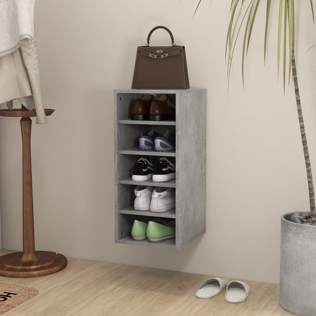 vidaXL Szafka na buty, szaro betonu, 31,5x35x70 cm