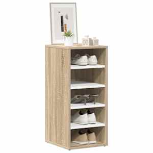 vidaXL Sapateiras 2 pcs 31,5x35x70 cm contrapl. branco/carvalho sonoma