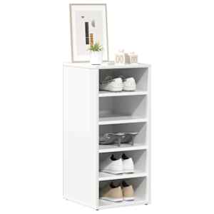 vidaXL Spintelė batams, baltos spalvos, 31,5x35x70cm, MDP, ypač blizgi