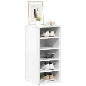 vidaXL Shoe Cabinets 2 pcs High Gloss White 31.5x35x70 cm Engineered Wood