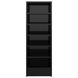 vidaXL Παπουτσοθήκη Γυαλιστερό Μαύρο 31,5x35x90 εκ. από Μοριοσανίδα