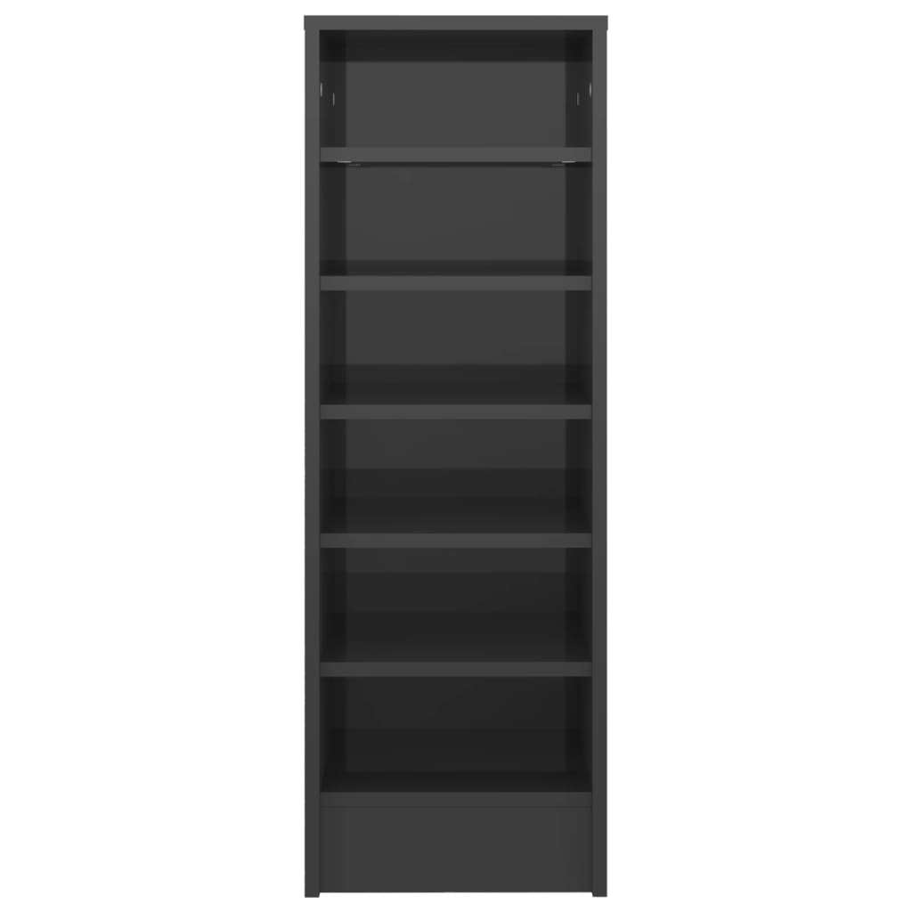 

vidaXL Schoenenkast 31,5x35x90 cm spaanplaat hoogglans grijs