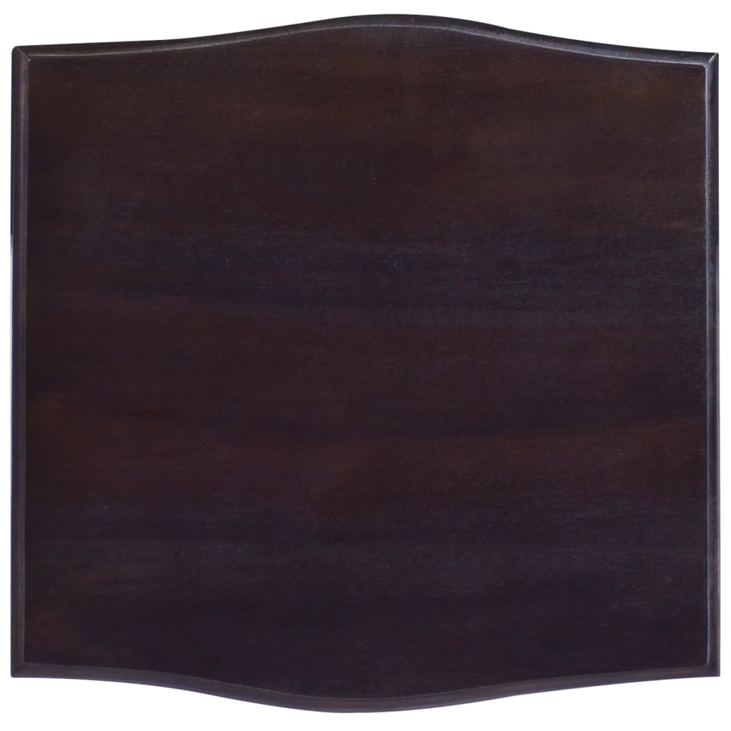 Noční stolek kávově černý 40x40x45 cm masivní mahagonové dřevo