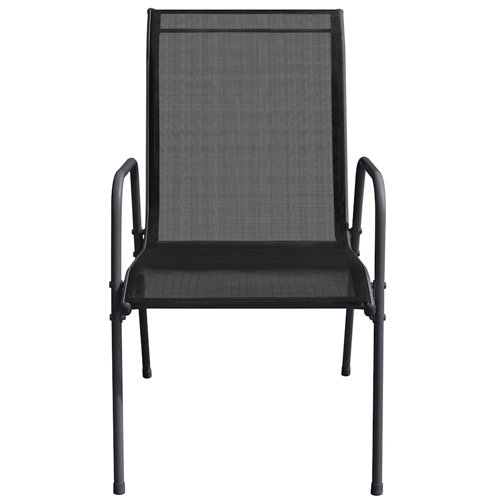 Garden Chairs 2 Pcs Steel And Textilene Black VidaXL 15 width=274