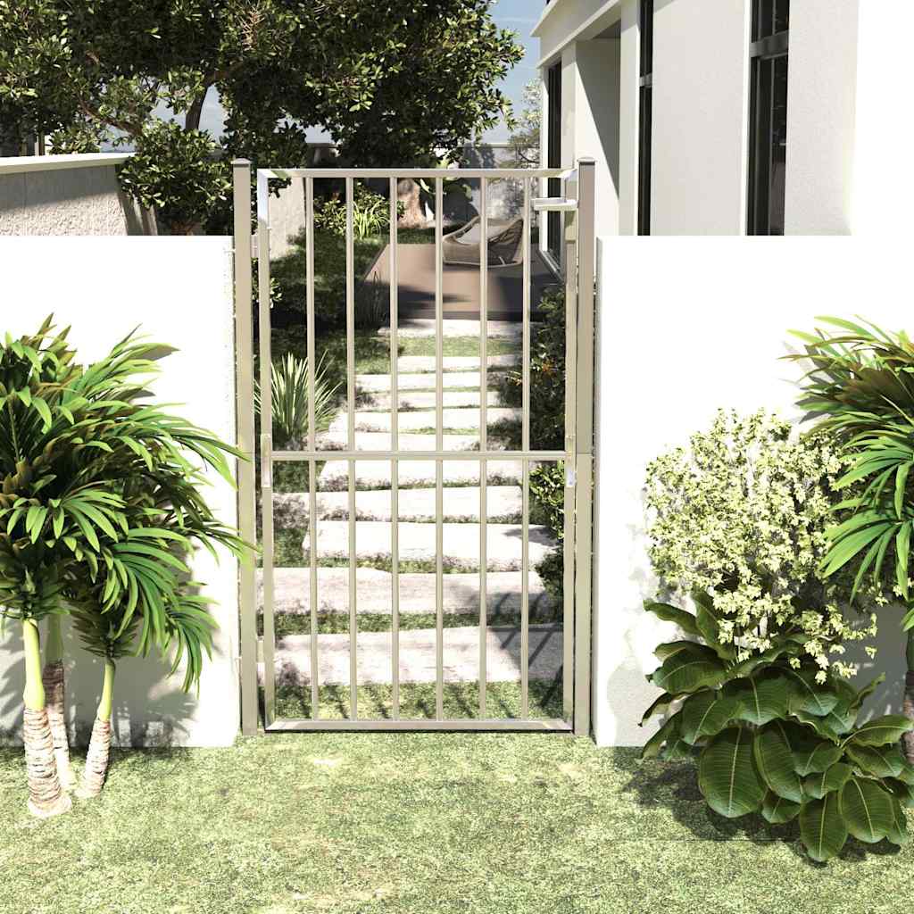 vida XL Gartentor 100x 180 cm Edelstahl