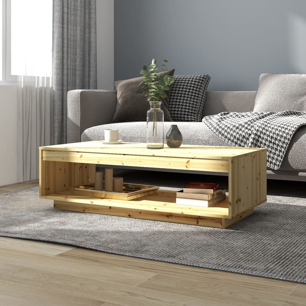 Coffee Table 110x50x33.5 cm Solid Firwood