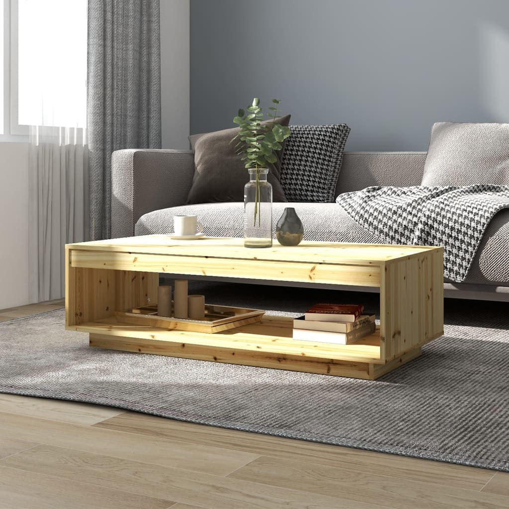 vidaXL Couchtisch 110x50x33,5 cm Massivholz Tanne