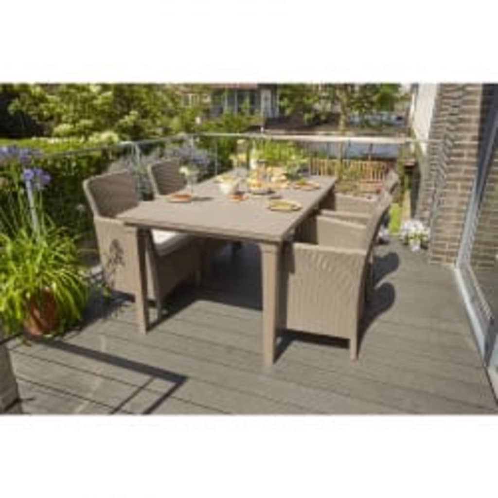 Allibert Chaises à dîner de jardin 2 pcs Trenton Cappuccino