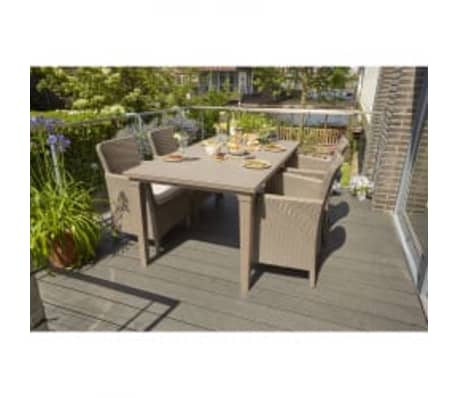 Allibert Chaises à dîner de jardin 2 pcs Trenton Cappuccino