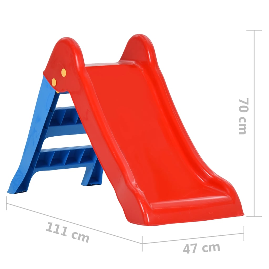 Összecsukható színes csúszda gyerekeknek 111 cm 