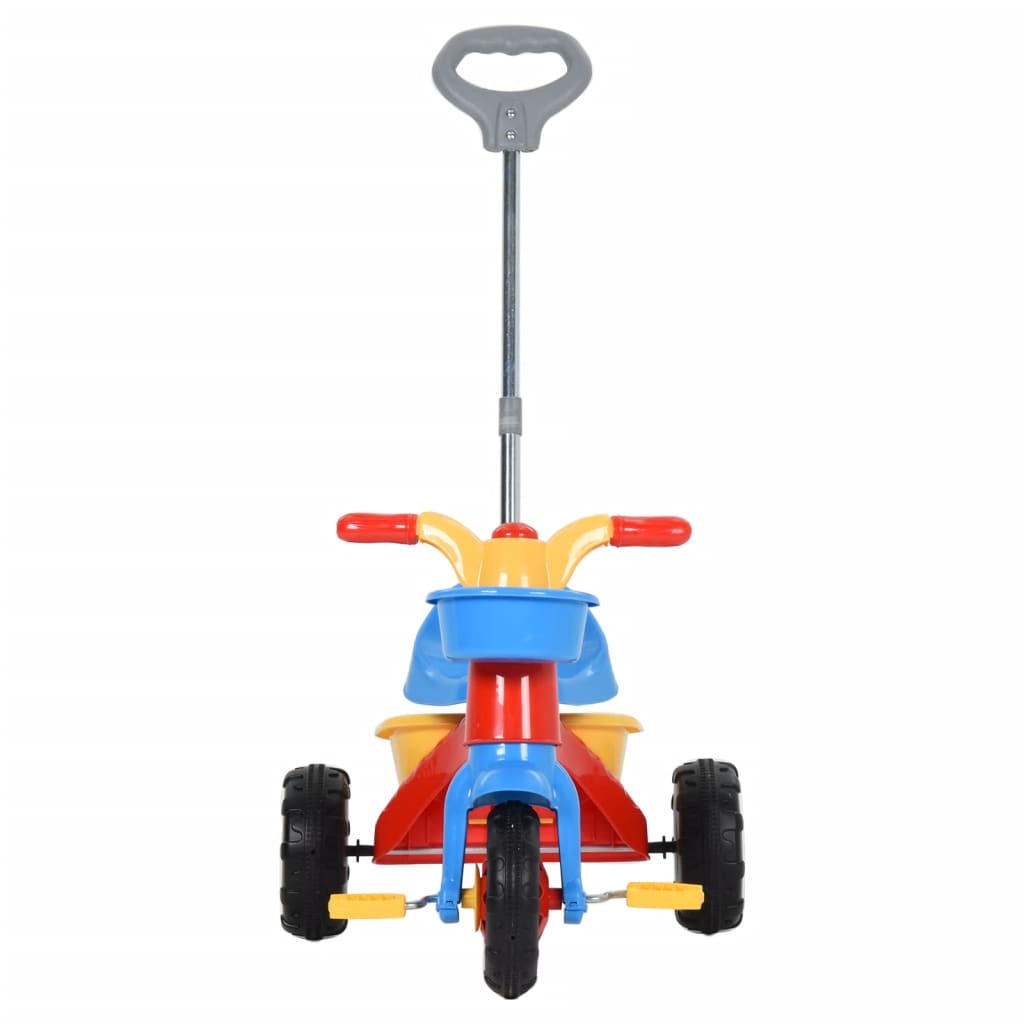 Vidaxl Tricicleta Pentru Copii Cu Maner Pentru Parinti, Multicolor