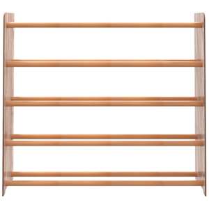 vidaXL Scarpiera Marrone 90x24x81 cm in Legno Multistrato