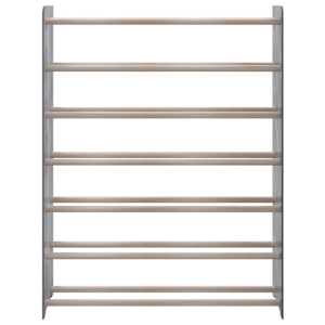 vidaXL Lentyna batams, pilkos spalvos, 90x24x117cm, apdirbta mediena