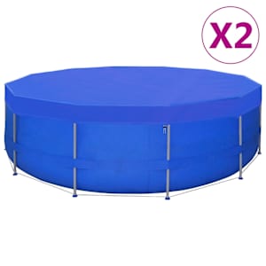 vidaXL basseinikatted, 2 tk, PE, &uuml;marad 460 cm 90 g/m&sup2;