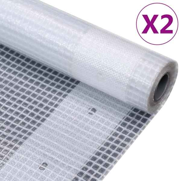 vidaXL Leno presendid, 2 tk, 260 g/m&sup2; 1,5 x 10 m, valged